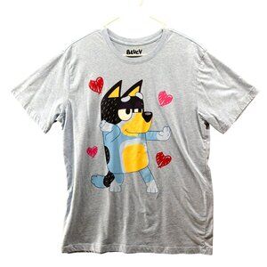 Bluey Bandit Dad T Shirt Mens XL Adult Short Sleeve Blue‎ Crewneck
